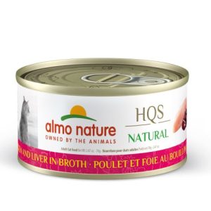 Almo Nature HQS Natural Chat - Poulet Et Foie Au Bouillon - 70g