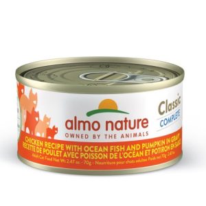 Almo Classic Complete Chat - Poulet Avec Poisson De L'océan Et Potiron En Sauce - 70g