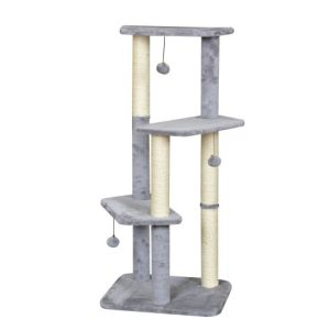 Bud'z arbre à chat 3 niveaux gris