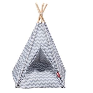 Bud'z Chat Tipi Grise/Blanche 26"x25"