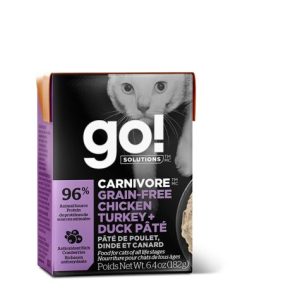 Go! tetra chat carnivore poulet/dinde/canard - 6 oz