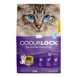 Litière pour chat Odourlock lavande – 12 kg