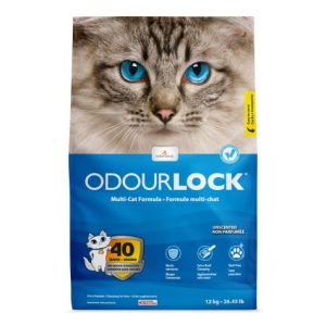 Litière pour chat Odourlock premium sans odeurs – 12 kg