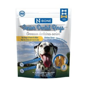 N-Bone Anneau Dentaire pour Chien Sénior au Poulet (pqt 7) 9,8oz