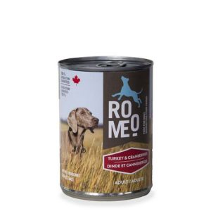 Romeo Conserve pour Chien Dinde/Canneberges 369g