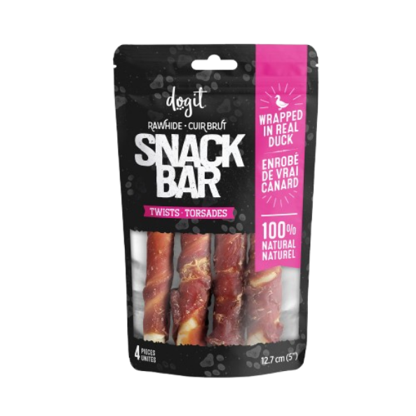 Dogit SnackBar Torsade de Cuir Canard (Grosseur variées) – Image 2