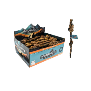 Doggin Stix Tresse Collagène Agneau avec Noeuds (unité)