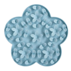 Dexypaws Tapis Léchage Cache-Cache Fleur Bleue