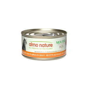 Almo Nature Hqs Natural Chat - Mousse, Recette De Poulet Avec Potiron En Sauce 70g