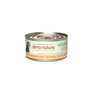 Almo Nature Hqs Natural Chat - Mousse, Recette De Thon Avec Crevettes En Sauce - 70g
