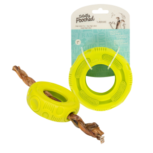 Totally Pooched Stuff 'n Brush" Jouet En Caoutchouc Pour Chien - Pneu Vert